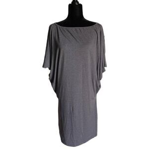 Susana Monaco Womens Dress Size Medium Gray Dolman Sleeve‎ Draped Nylon Blend